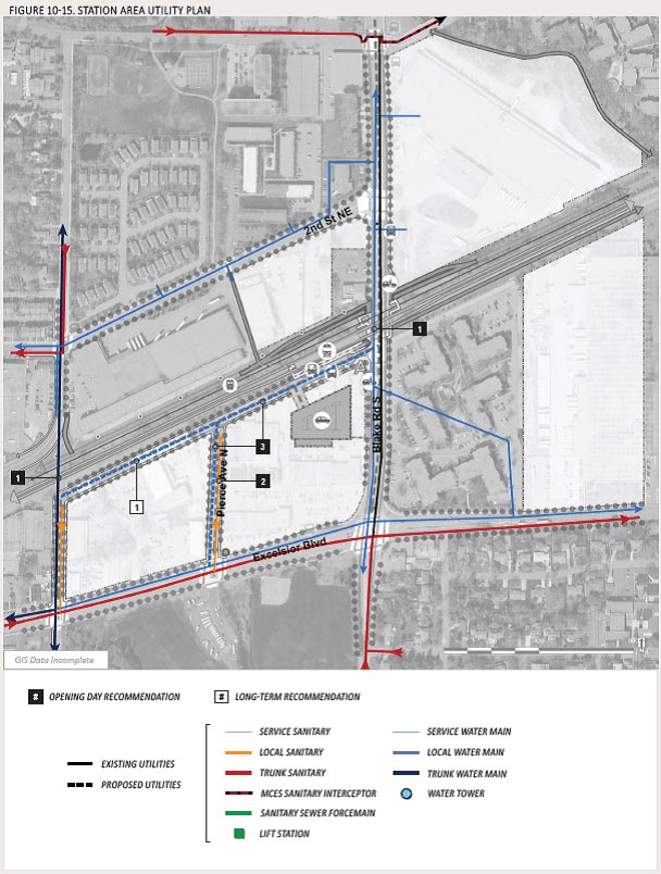 Station area utility plan
