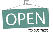 open to business logo